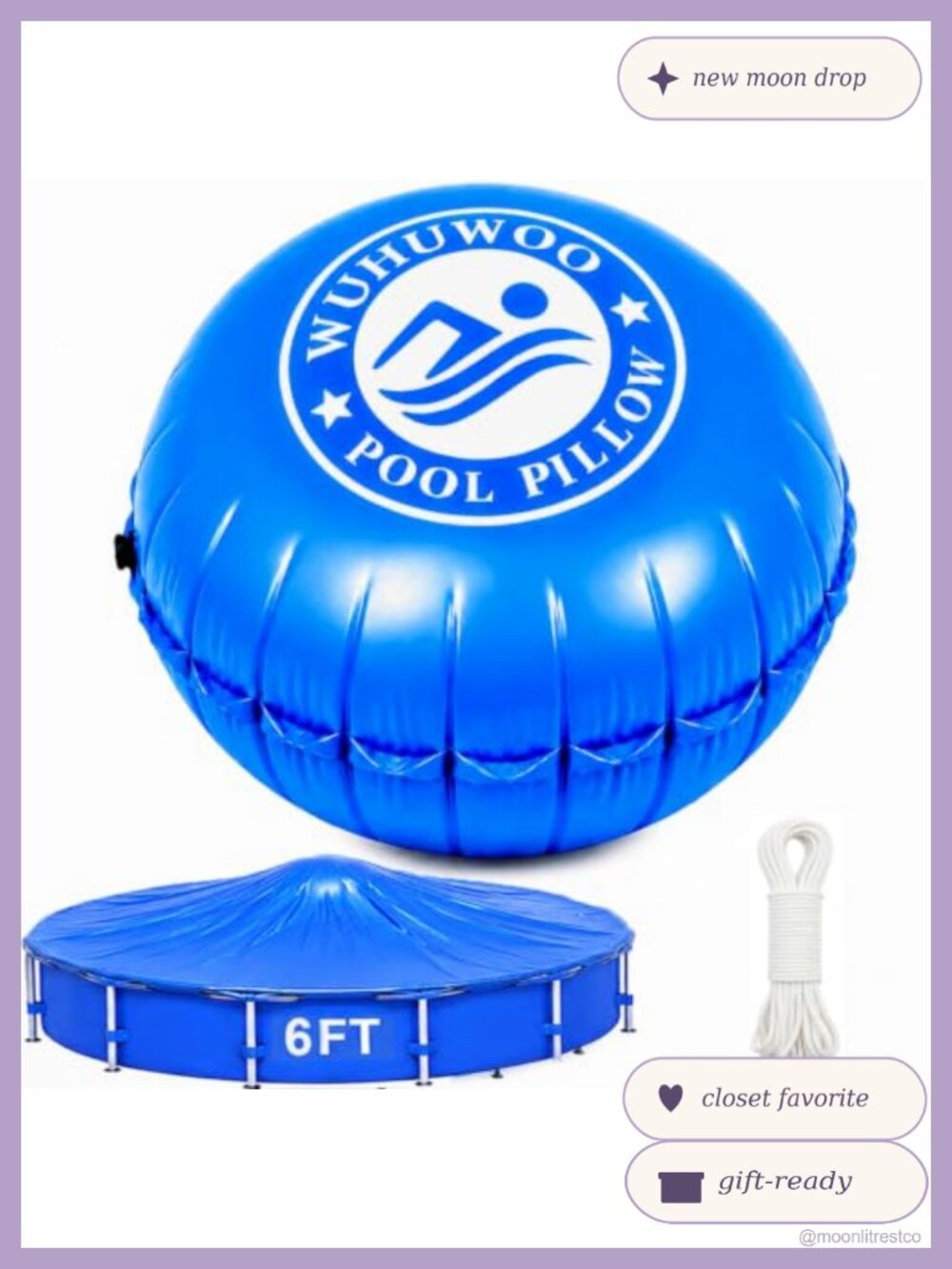 6FT Winter Pool Pillow Above Ground 0.6mm Heavy Duty PVC